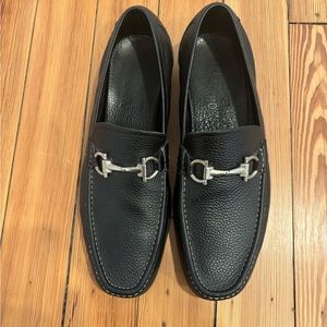 Black Leather Ferragamo Shoes